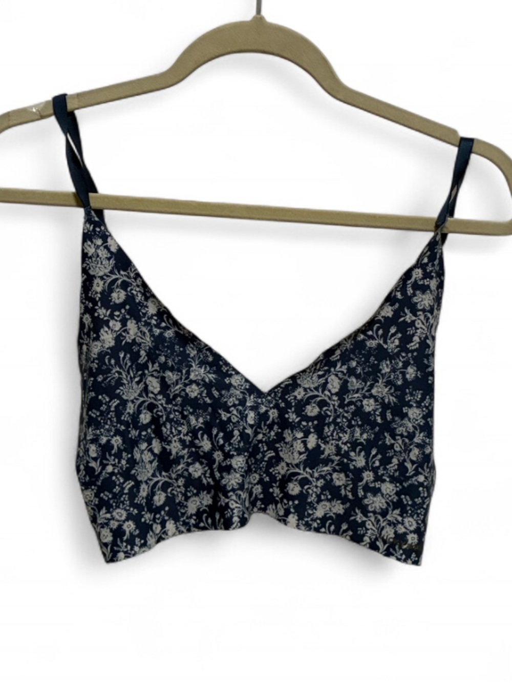 Lucky Brand Blue Floral V-Neck Unlined Bralette